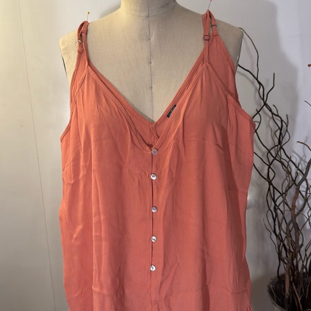 Wild fable peach sleeveless jumpsuit shorts - Picture 2 of 7